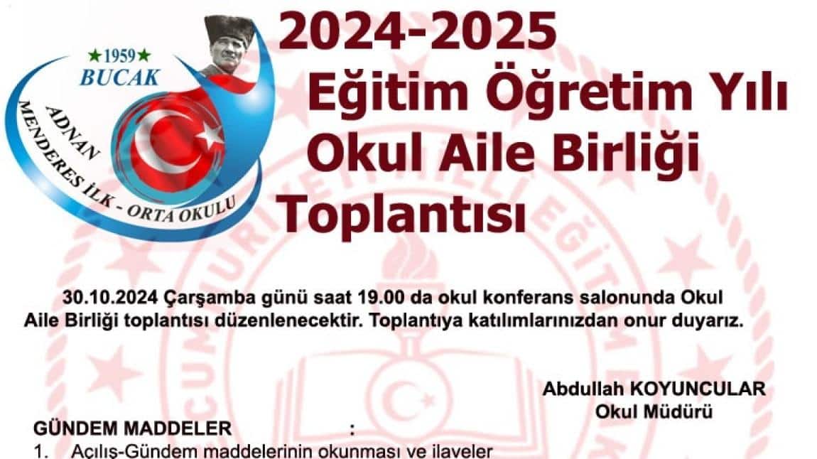 Okul Aile Birliği Toplantısı